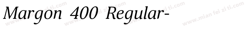 Margon 400 Regular字体转换